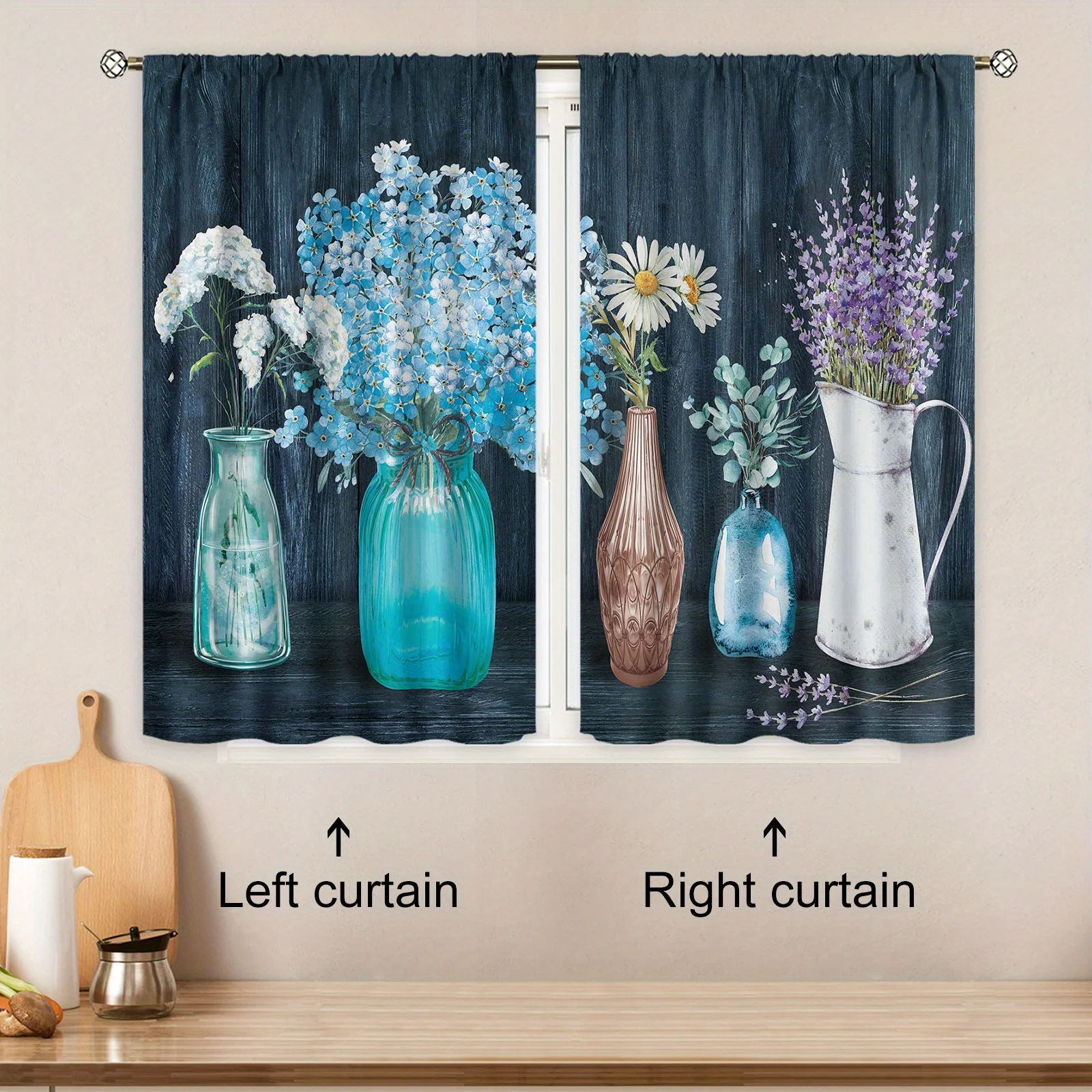 Farm Grey Retro Illustration Curtains For Living Room Bedroom Window Treatment Blinds Finished Blackout Drapes Kitchen Curtain