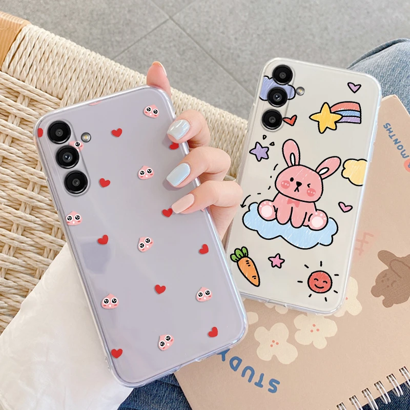 For Samsung Galaxy A25 A55 A35 5G Phone Case Cartoon Anime Girl Back Cover Soft TPU Coque For Samsung Galaxy A25 Shockproof Bag