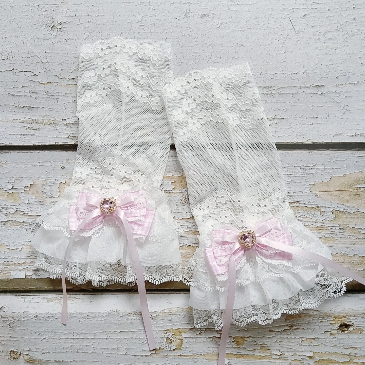 manches-en-dentelle-douce-japonaise-manches-a-carreaux-avec-nœud-manches-lolita-fausses-manches-lolita