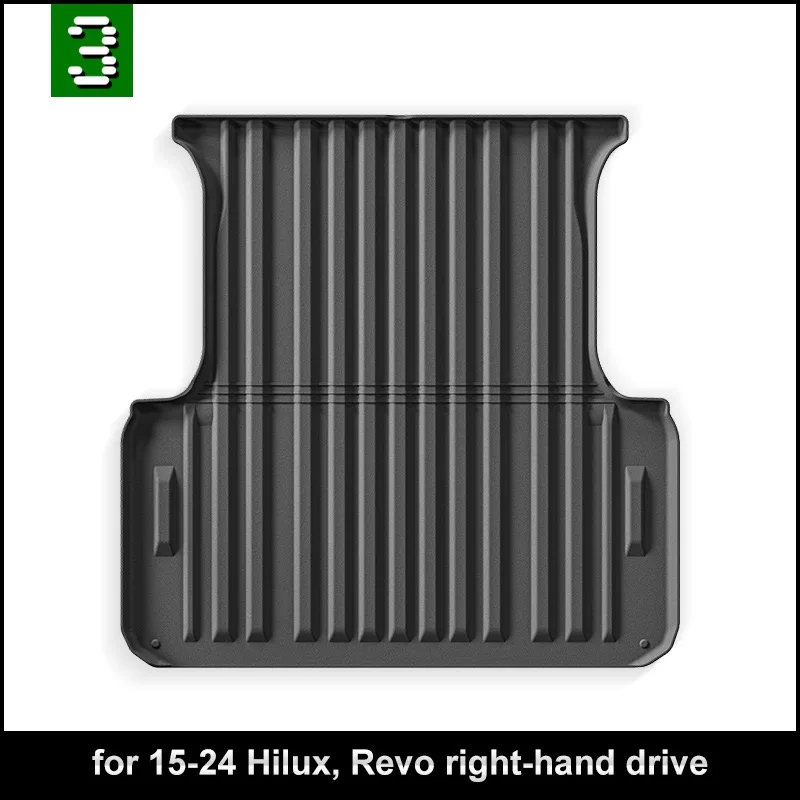 Car Rear Trunk Mat for Hilux/Revo 2015-2024 TPE Rear Trunk Protector Pad All Weather Carpet Cargo Liner Pet Anti-kick Pad