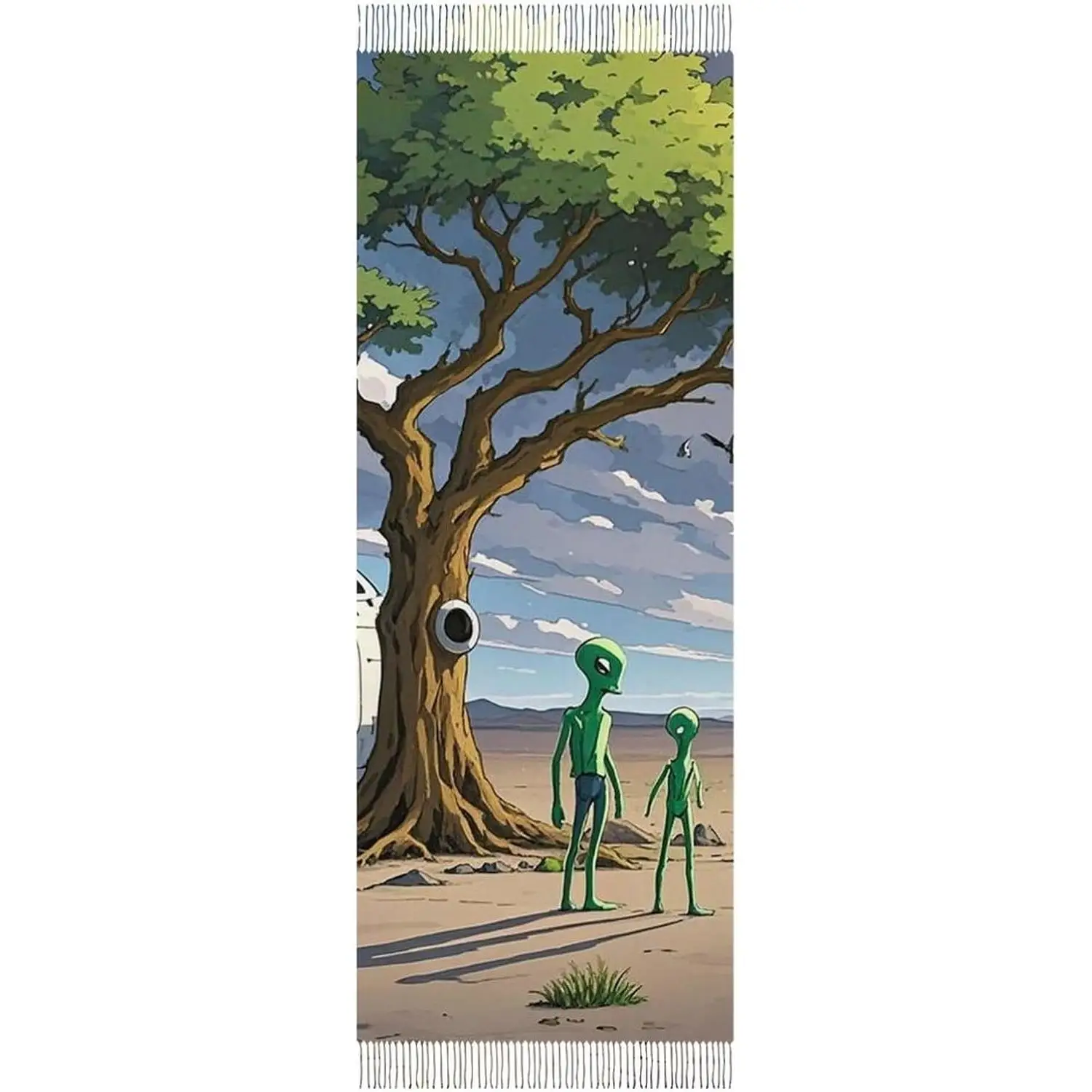 

Alien Printed Long Winter Women Warm Shawl Thick Scarf Leisure And Fashion Neckerchief Blanket Scarf for Outdoor Indoor