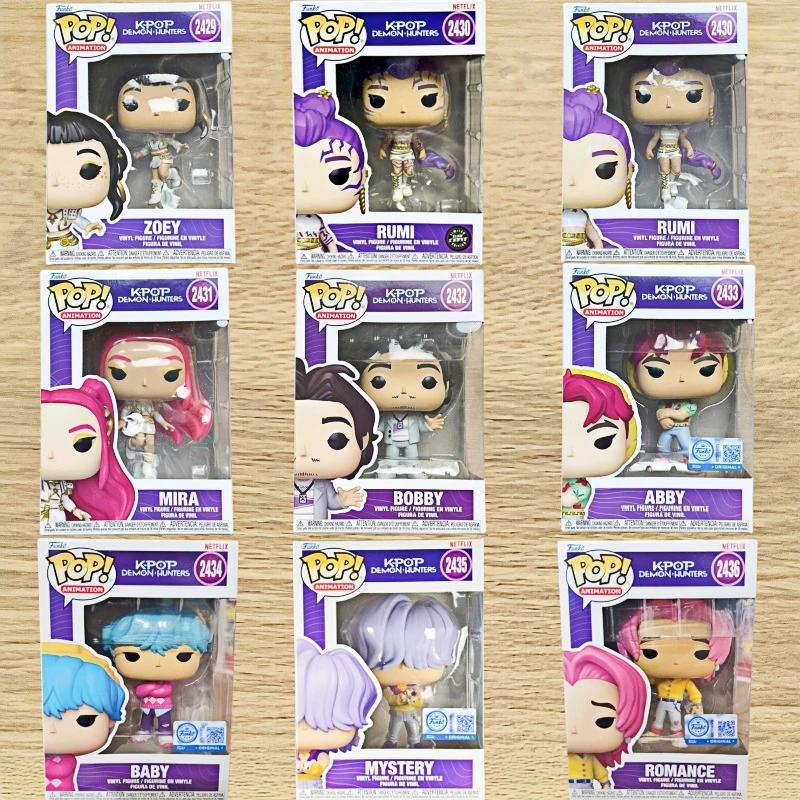 Funko Pop! HUNTR/X K-POP Demon Hunters Rumi Chase Zoey Mira Abby Bobby Romance Mystery Vinyl Figure Anime Collectible Model Gift