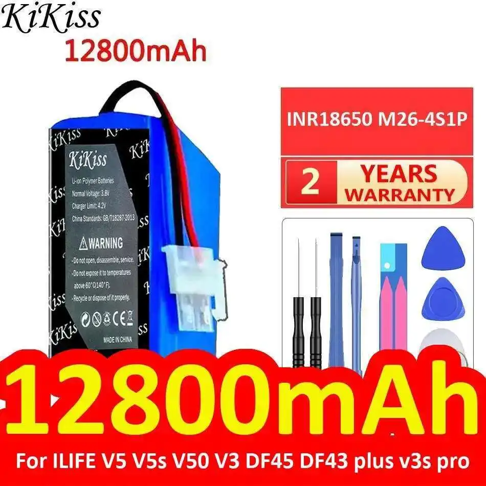 

Батарея робота-пылесоса INR18650 M26-4S1P 12800 мАч для пылесоса Ilife V5 V5s V50 V3 DF45 DF43 Plus V3s Pro