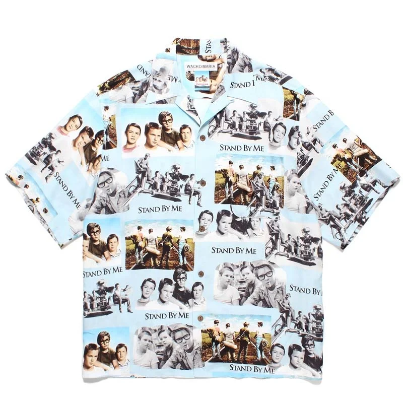 WACKO MARIA Accompany Me Hawaii Short Sleeve Shirt Summer Mens Womens Casual Vacation Loose Brand Shirt