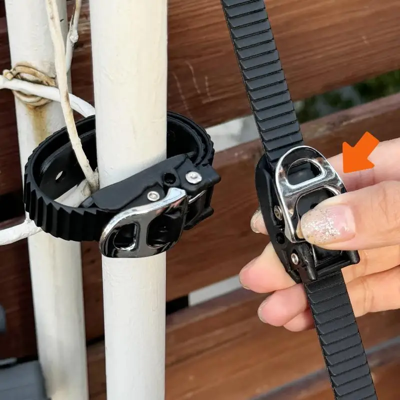 Outdoor Heavy Duty Grip Lock Bundle Strap Adjustable Tension Strap Multi-Purpose Ratchet Back Strap Lock Buckle Fixing Accessory