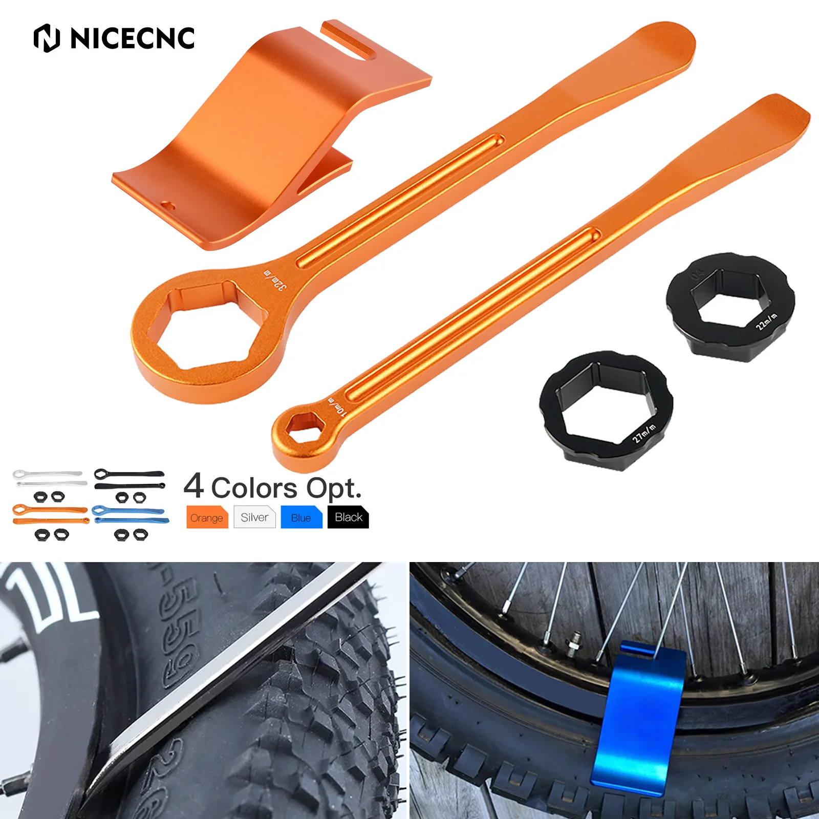 For 2004-2022 KTM EXC 300 Motorcycle Tire Lever Wrench Tool Bead Buddy Set XCW XCFW EXCF 500 450 400 350 250 200 150 125 SX XC F