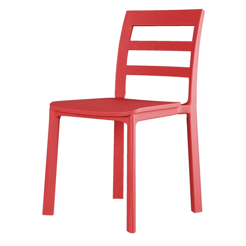 Cadeira de plástico engrossada mesa de jantar familiar e cadeira 2024 nova internet celebridade criativo empilhável banqueta encosto jantar