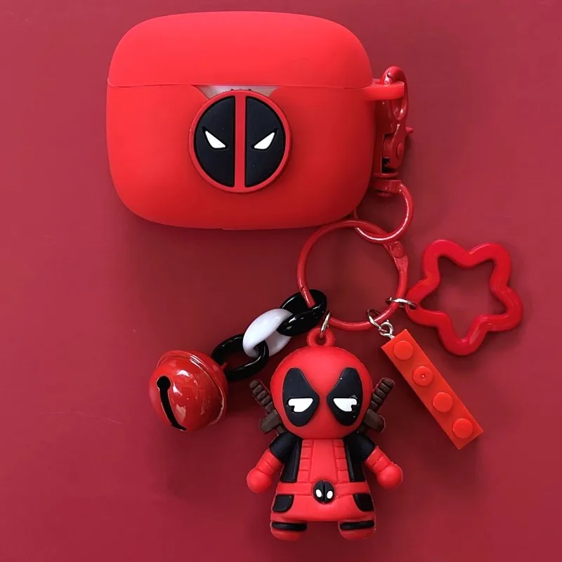 Funda de silicona para auriculares inalámbricos, carcasa protectora con llavero, Marvel, Deadpool, JBL, Tune Buds, Tune Flex