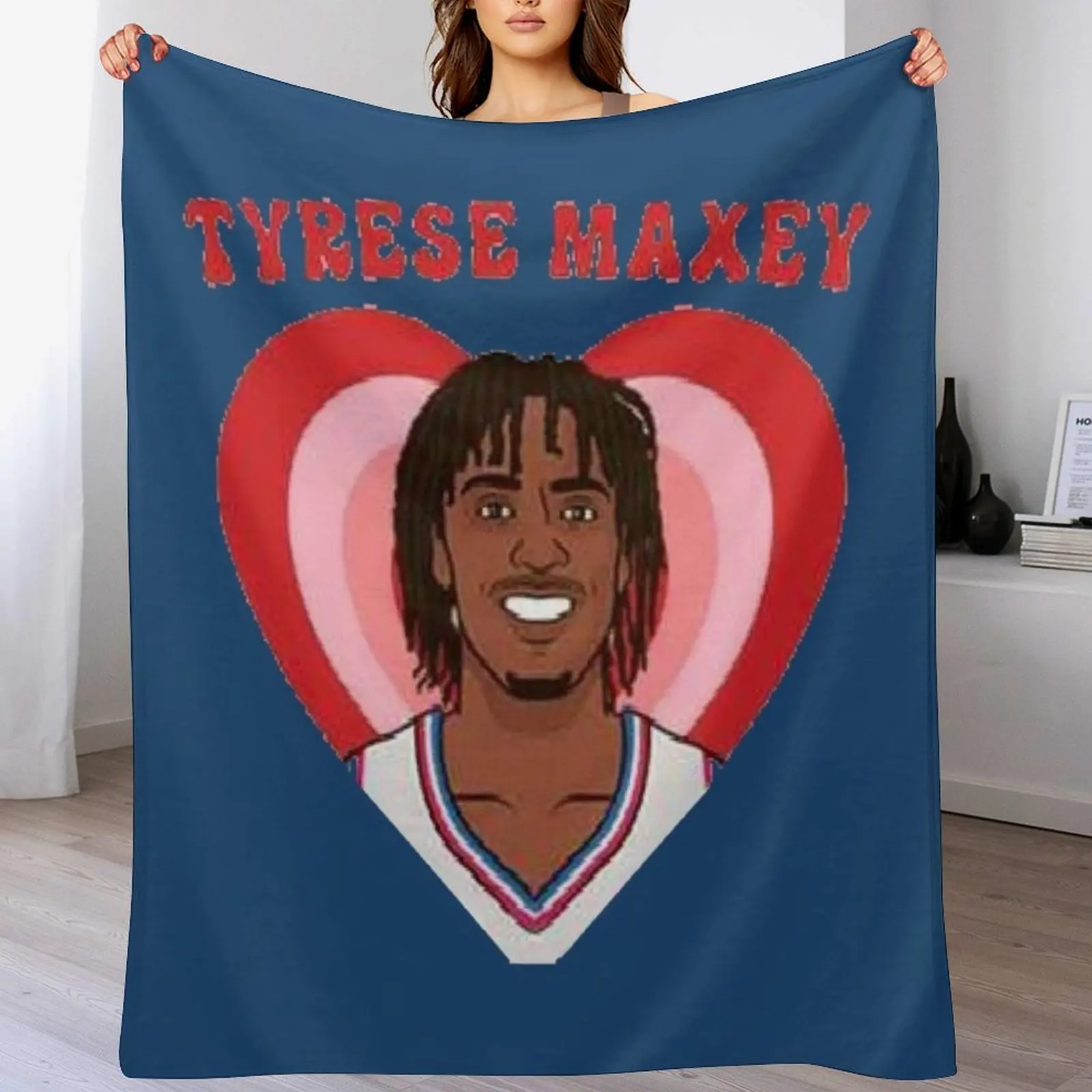 

tyrese maxey gift Throw Blanket Blankets For Baby bed plaid Furry Blankets