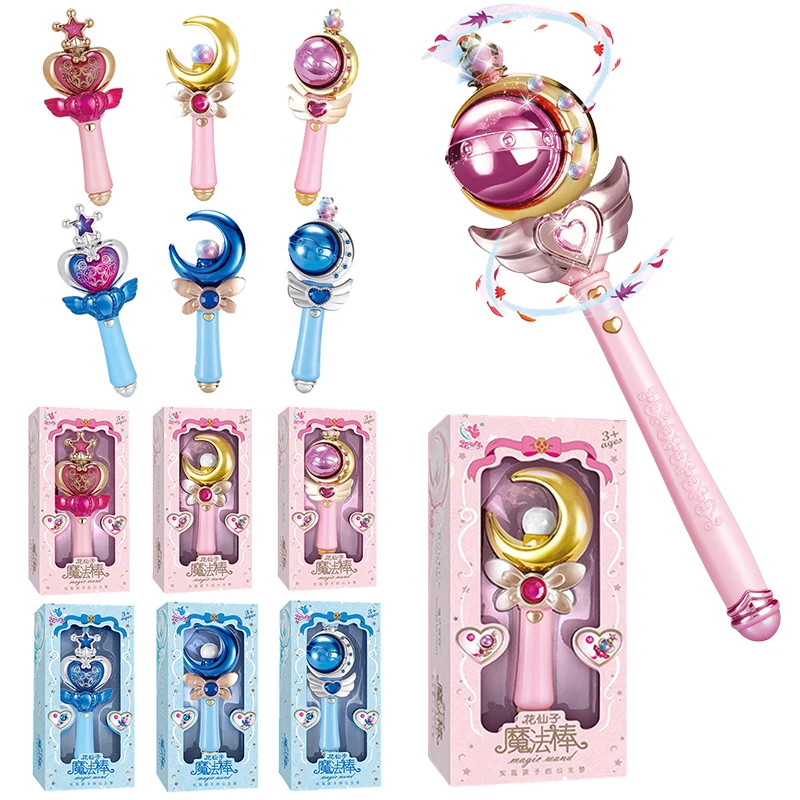 

Sailor Moon Tsukino Usagi Children Magic Wand Toy Anime Characters Boys Girls LED Luminous Sound Effects Fairy Wand Plastic Toy