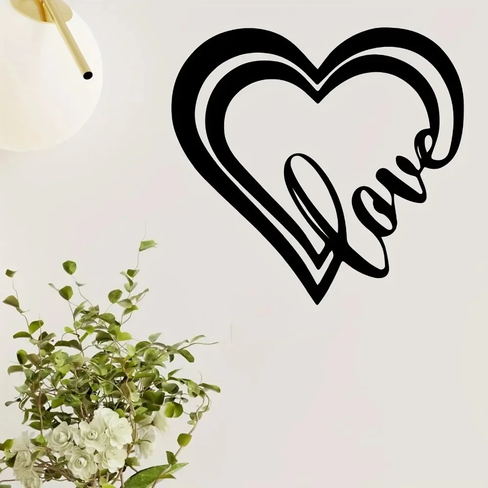 CIFbuy Metal Wall Art Heart Sculpture Rustproof Iron Decor Sweet Gift for Bedroom & Garden Home