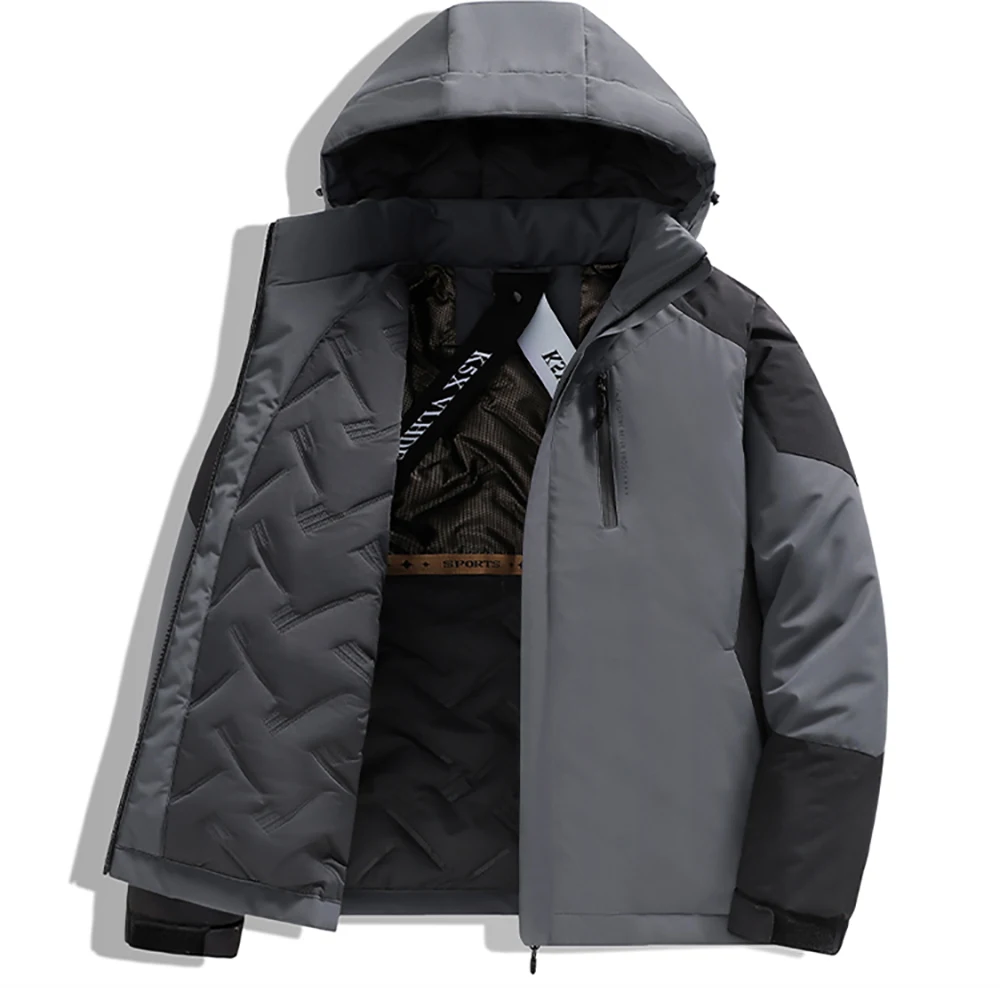 

S-6XL large-sized outdoor rainproof cotton-padded jacket for men in winter, thickened and warm graphene cotton-padded jacket