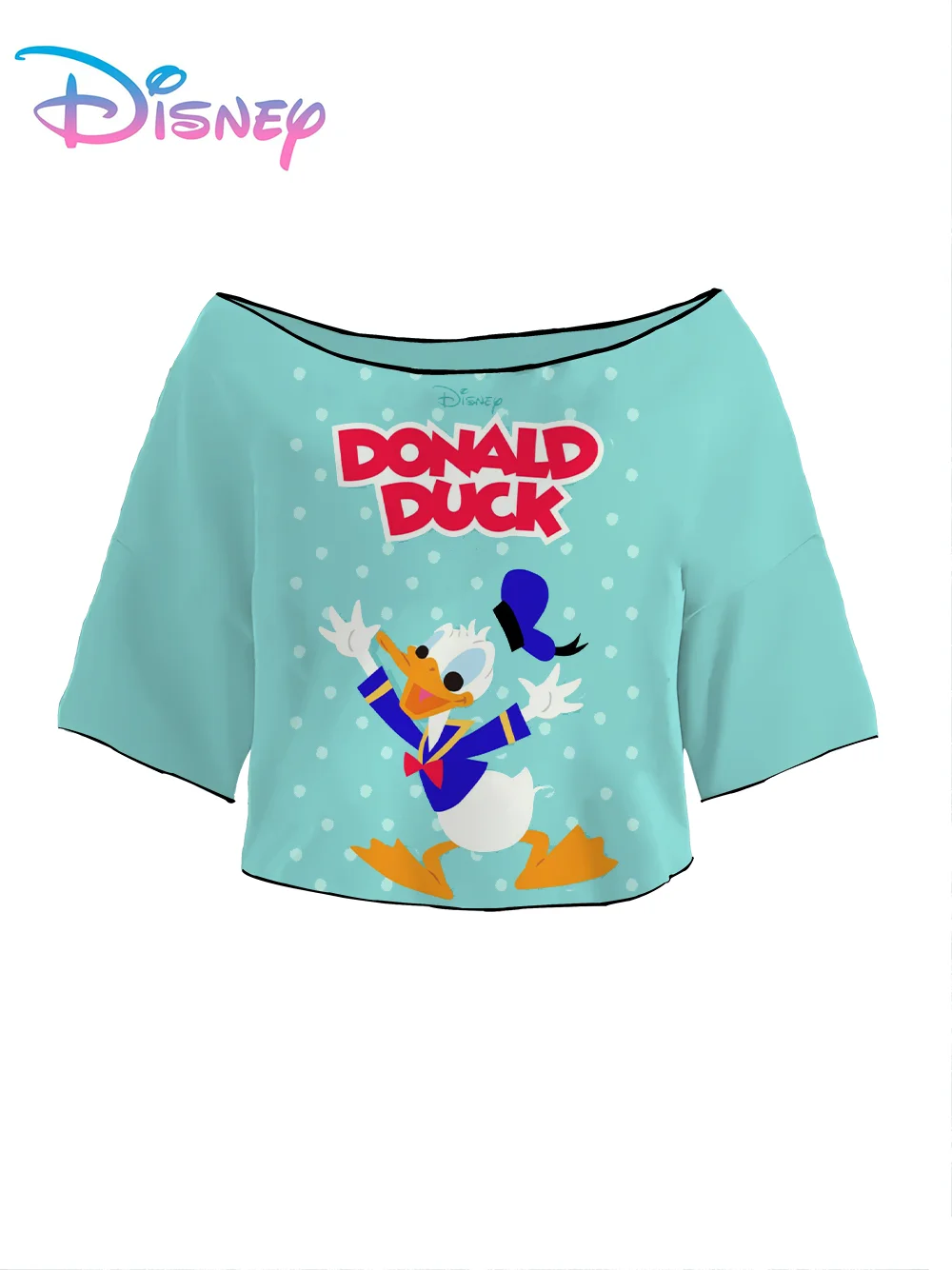 Crop Tops Sexys Woman Clothing Daisy Kpop Donald Duck Y2k Summer Clothes Women 2024 T-shirts Lettuce Trim Korean Popular Clothes