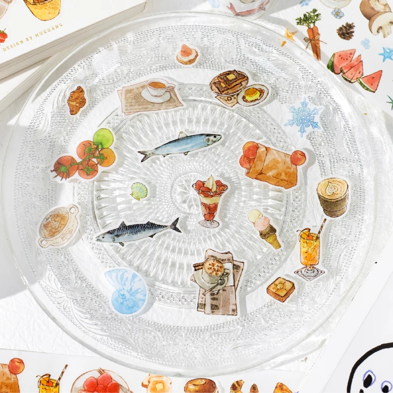 بطاقة عاشق 60 مللي متر * 2 متر 1 لفة [سلسلة رسم الحياة] حفلة الحلوى موضوع يومي شظايا الحياة دورة نمط اشي الشريط سكرابوكينغ