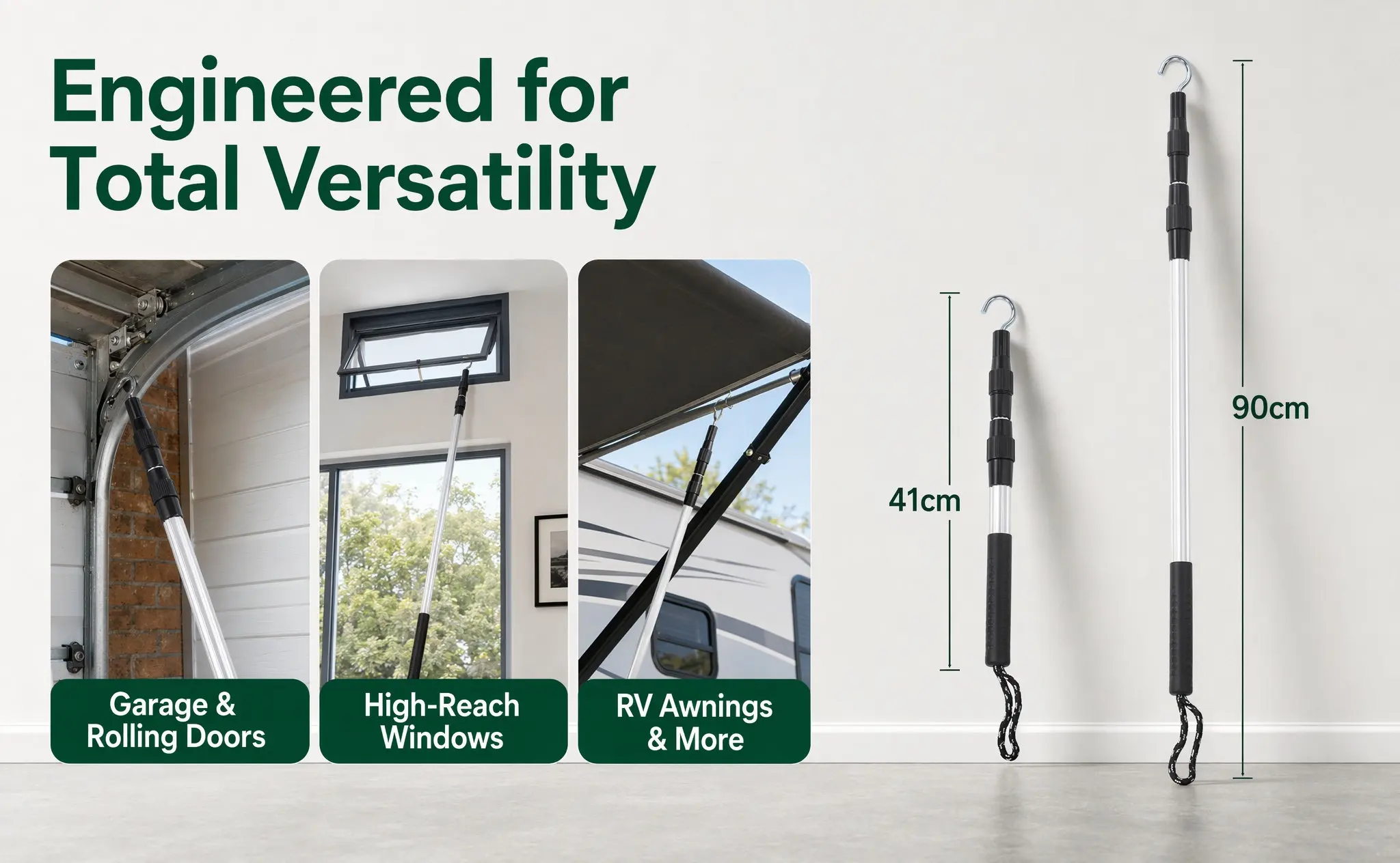 Telescopic Loft Ladder Pull Down Hook Attic Door Hook Extendable Pole Rv Awning Pull Down Rod System Attic Ladder Puller