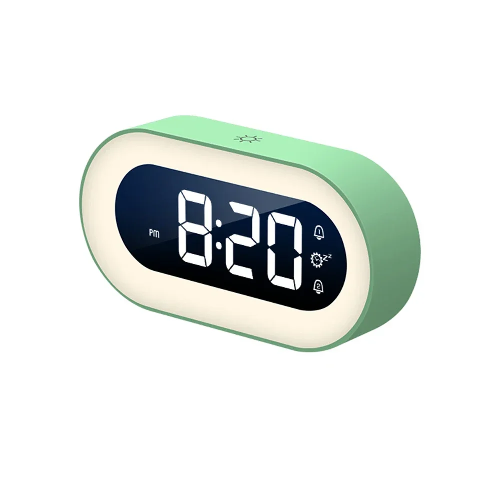 Digital Alarm Clock with Night Light and Built in Battery Adjustable Brightness for Comfort Designed for Desk or Bedside Use