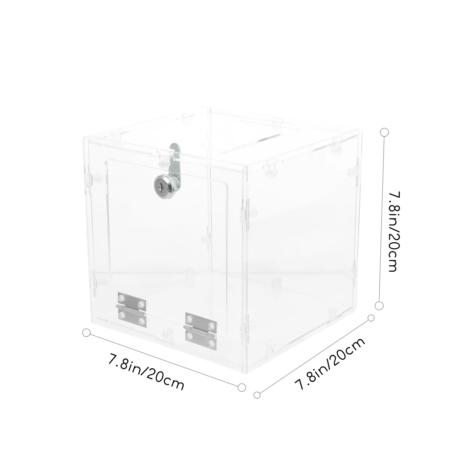 Large Acrylic Donation Box Clear Ballot Box Holder For Voting Ticket Coupon Drop Secure Suggestion Storage Container