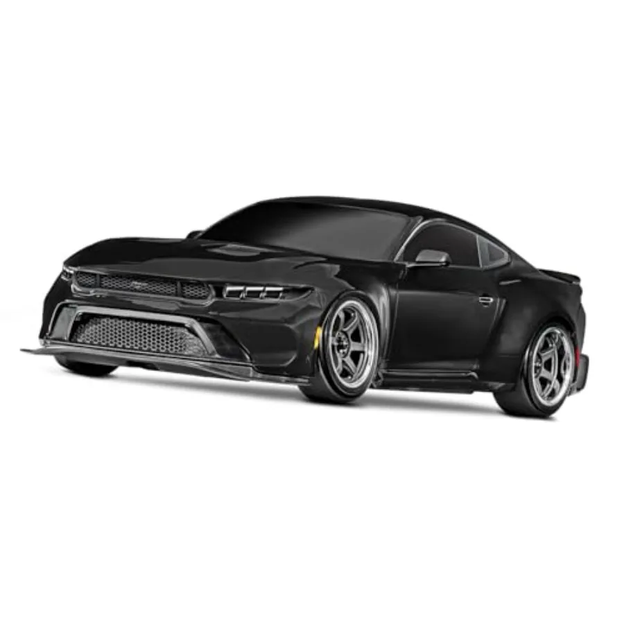 

4-TEC Ford Mustang Drift: racing application, ABS plastic body, matte black finish, ultra-lightweight chassis design
