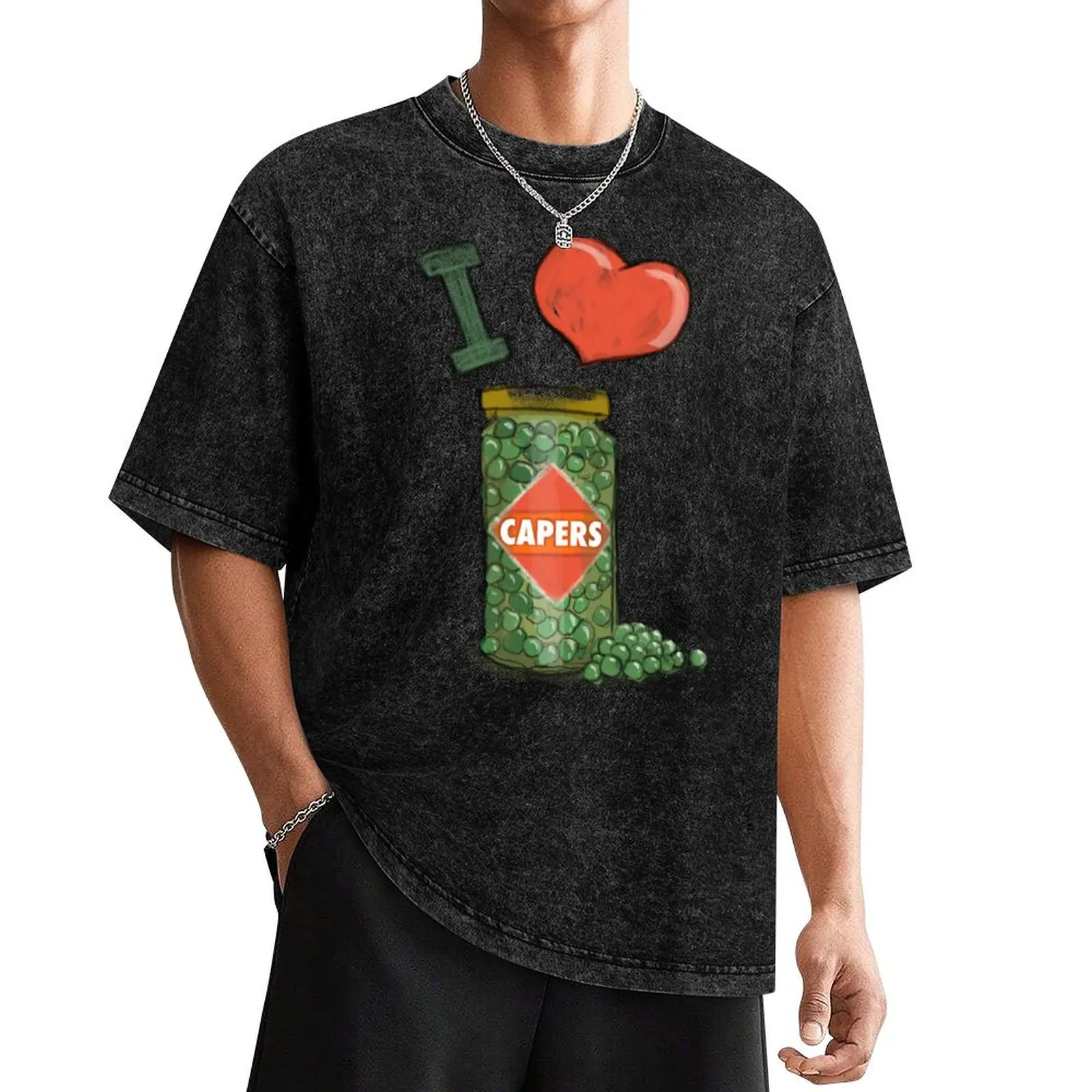 

I Love Capers T-Shirt Short sleeve tee sports fans summer 2025 plus size men clothing