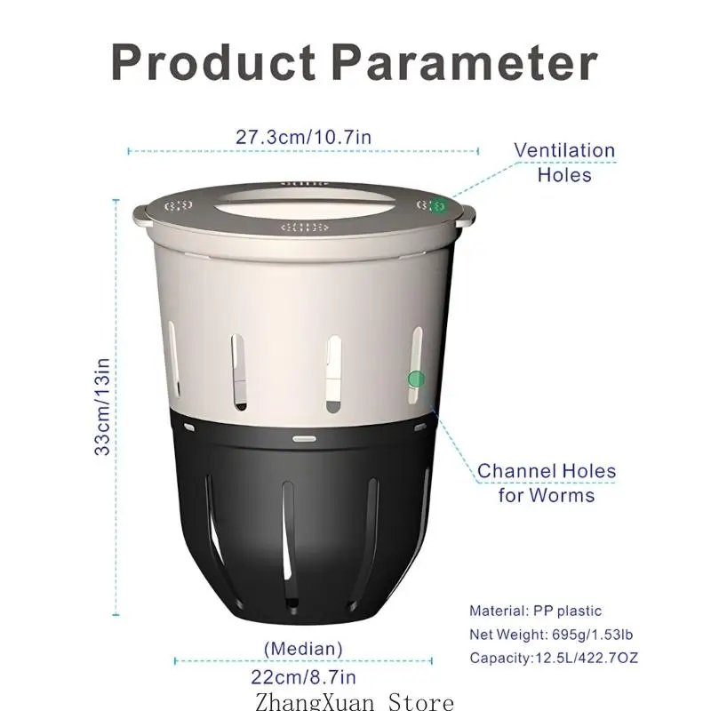 Anfängerfreundliche Zersetzungsbox wandelt Abfall in angereicherte Gartenerde 3XUF um – Detail 6
