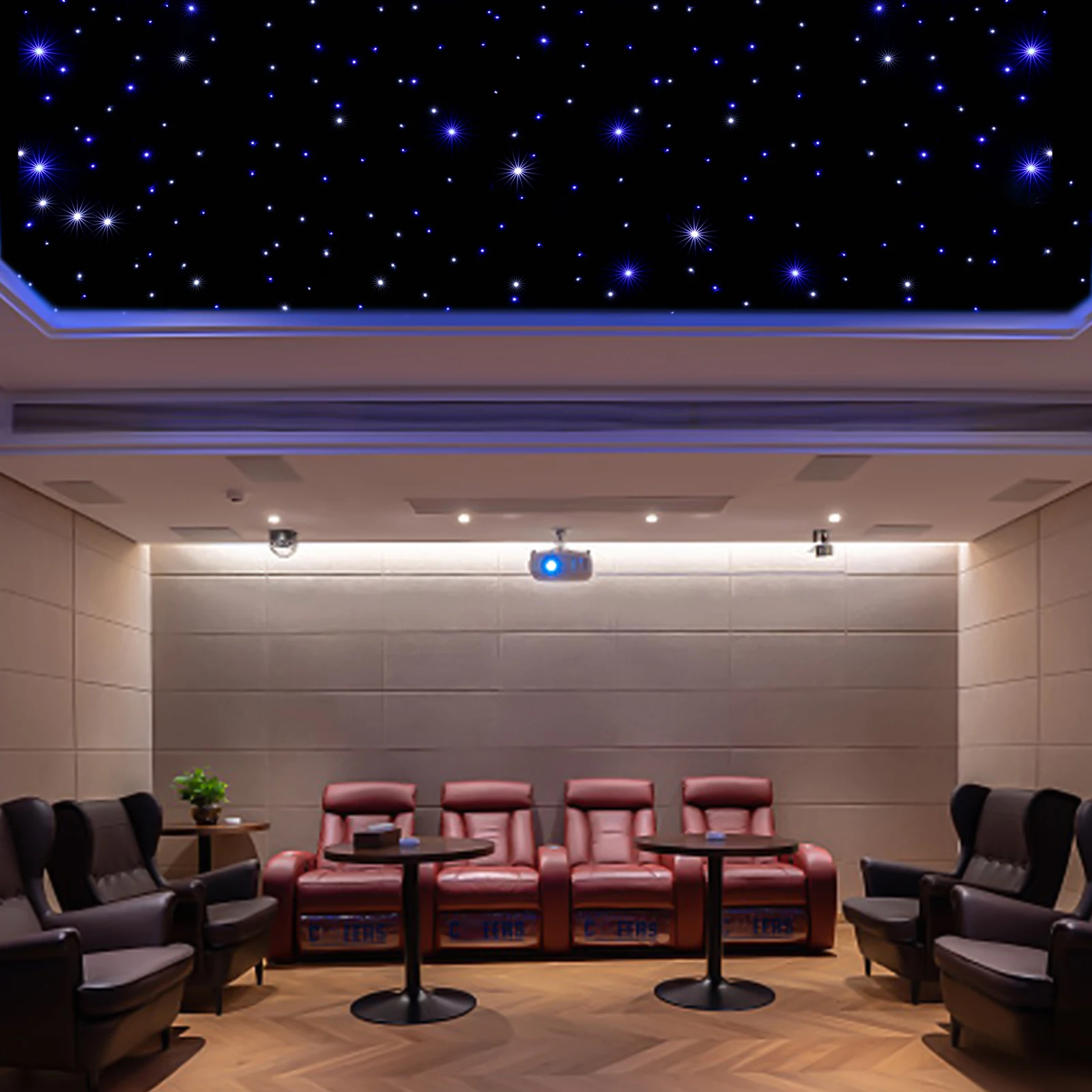 خلفية نجمة LED سوداء (سهلة الاستخدام) - قابلة للطي والجمالون وقابلة للتركيب (فتحات متعددة)، جهاز تحكم عن بعد و4 أوضاع (تلقائي/DMX512) #6