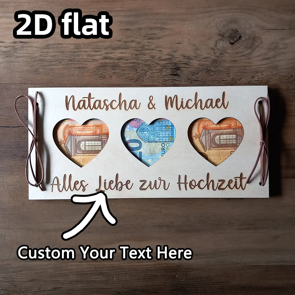 Personalized Customized Wedding Cards | Extra-large Wooden Gift Cards. Customizable with the names of the couple and blessings.