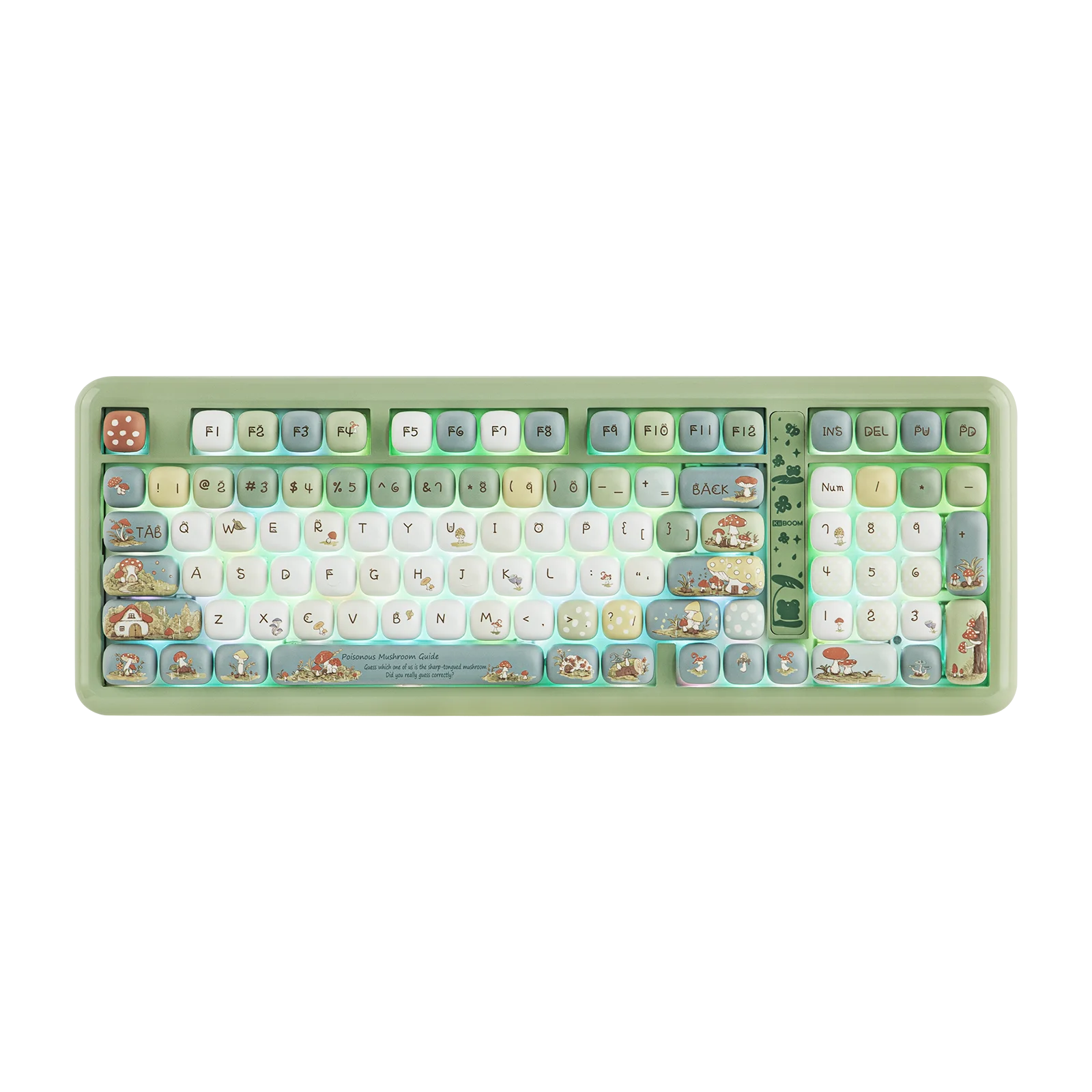 KiiBOOM Little Shroom Pack Keycap Set 137 Keys MOG Profile Dye-sub PBT Material Keycaps MX-Compatible for Mechanical Keyboards