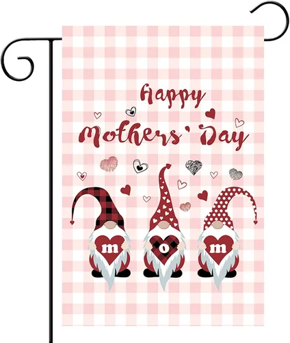 Spring Mothers Day Gnome Garden Flags for outside 12X18 Double Sided Welcome Mom HHJ LLG