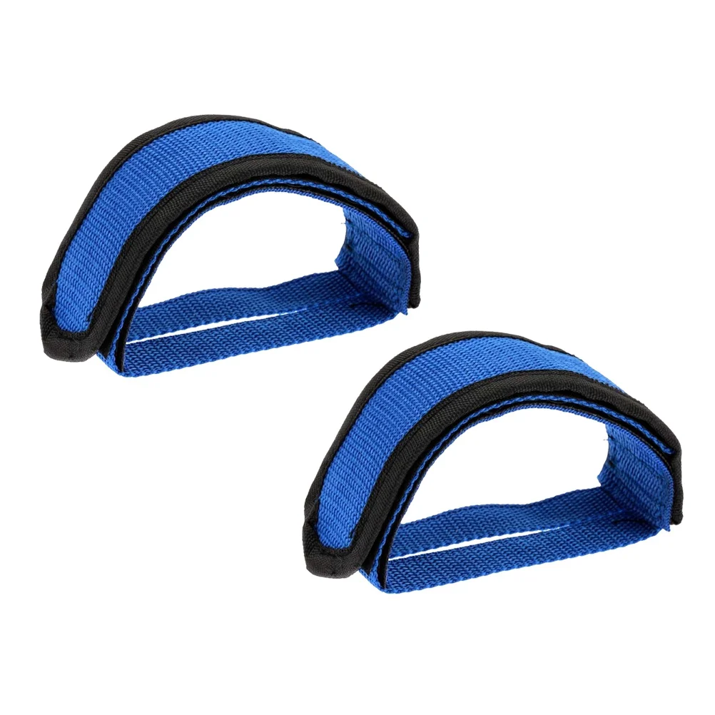 

2Pairs Adjustable Bike Pedal Straps Nylon Fixed Gear Mountain Road Bike Toe Clip Pedals Anti-Slip Adhesive Strong Fastening