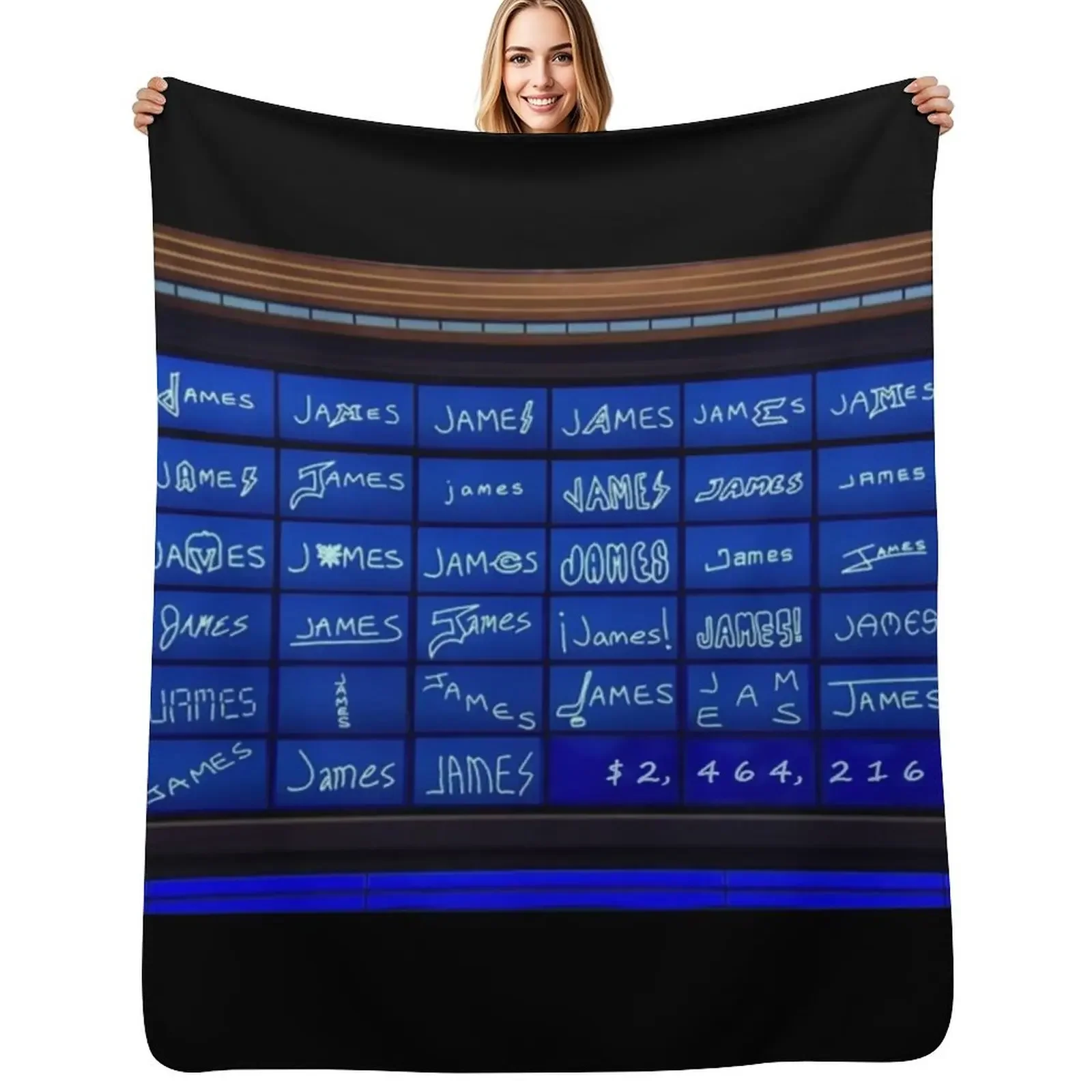 

Jeopardy James Holzhauer The Champ Throw Blanket Comforter Beach For Decorative Sofa Kid'S Blanket