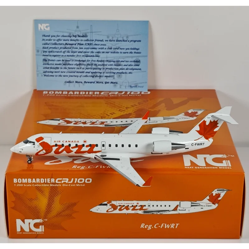

Модель NG, литая под давлением, масштаб 1/200, Jazz Air Canada CRJ-100 C-FWRT C-FWSC, коллекция моделей самолетов из сплава, декоративное украшение