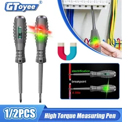 Stylo testeur de tension portable, tournevis électrique, crayon de test de lumière pour touristes, induction de ligne zéro, détecteur de puissance, outil de testeur de voltmètre