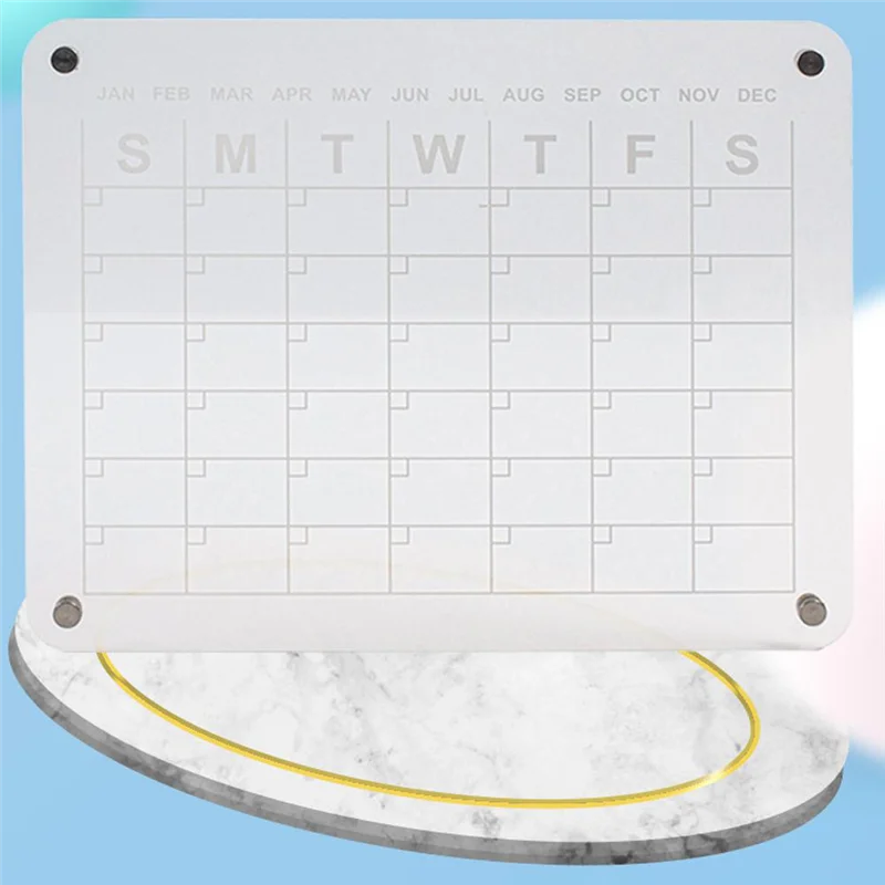 2 قطعة مسح مبللة المغناطيسي مجلس للثلاجة التقويم للثلاجة ملاحظة مجلس ممحاة قابلة لإعادة الاستخدام الاكريليك واضح 40X30cm