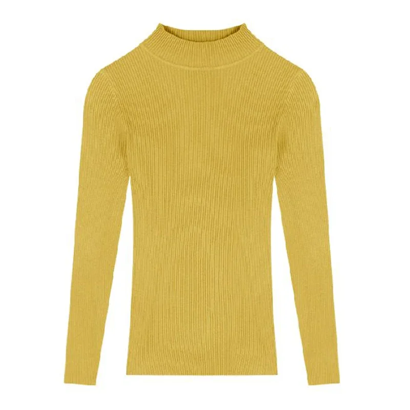 Herbst Winter Neue Dame Slim Fit Gestrickte Tops Mädchen Klassische Pullover Pullover Frauen High Neck Unterwäsche Pullover Kleidung