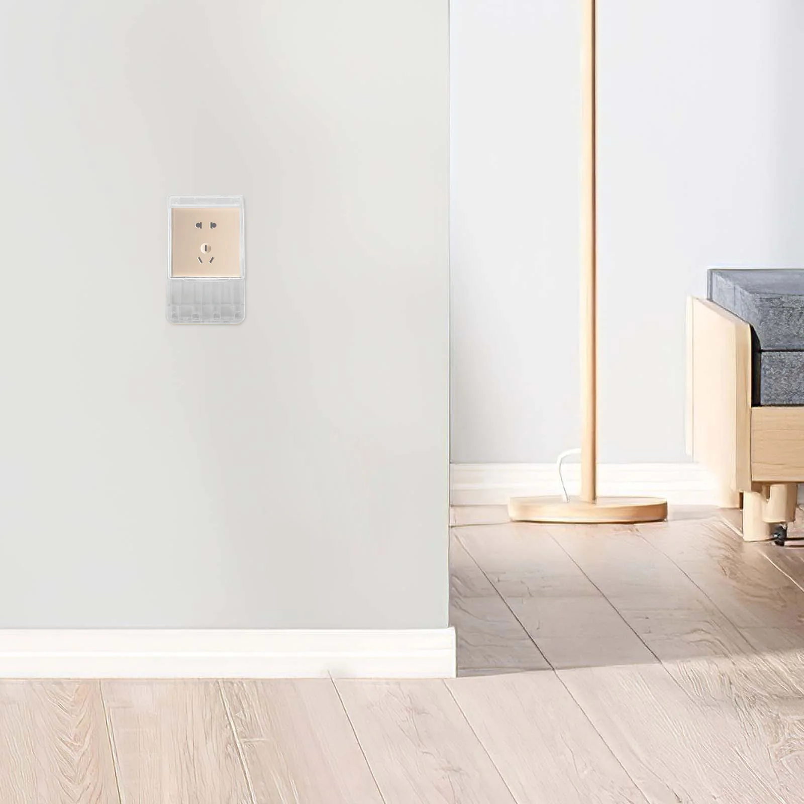 

2Pcs Waterproof Socket Cover 86-Type Self-Adhesive Electrical Outlet Protector Splashproof Box Bathroom Kitchen Hook Storage