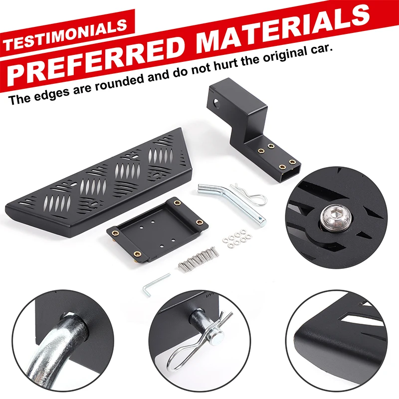 مانع صدمات خلفي للسيارة استقبال مقطورة وصلة سحب خطوة بار دواسة لخزان 400 2023 2024 2025 اكسسوارات #3