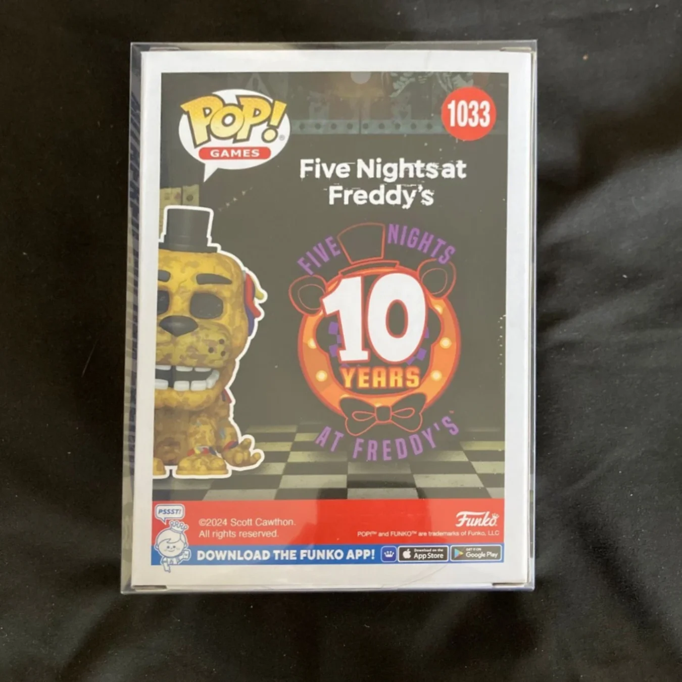 خمس ليال في فريدي بوب! شخصيات ذابلة جولدن فريدي 1033 FUNKO 3.9 بوصة من الفينيل قابلة للجمع طبعة محدودة لعبة هدية