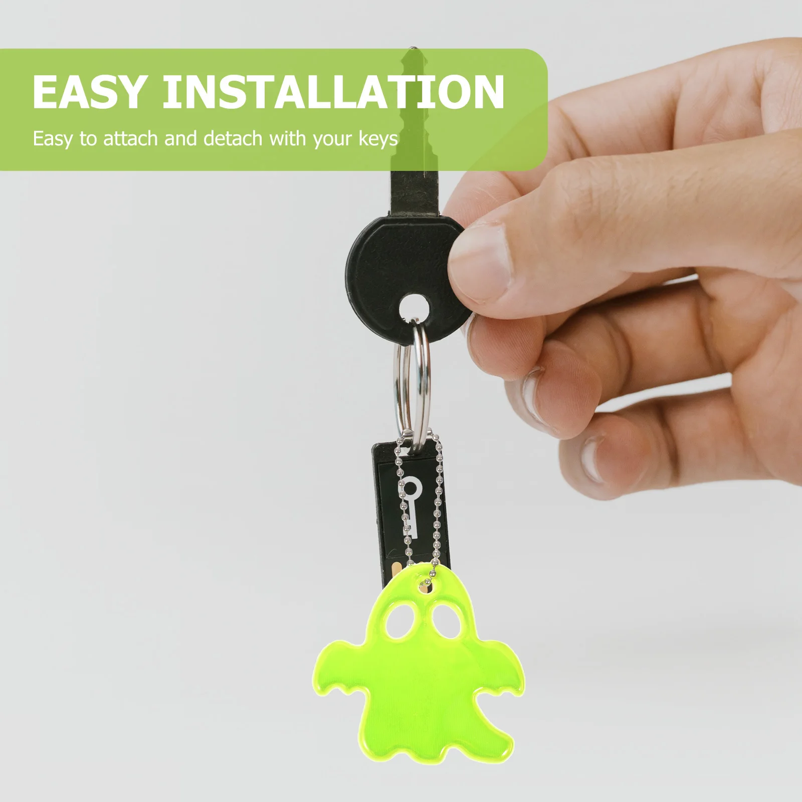 

10 шт. светоотражающие подвески Хэллоуин призрак декор ночная езда предупреждение о безопасности легко прикрепление съемные украшения для вечеринок отражающие подвески