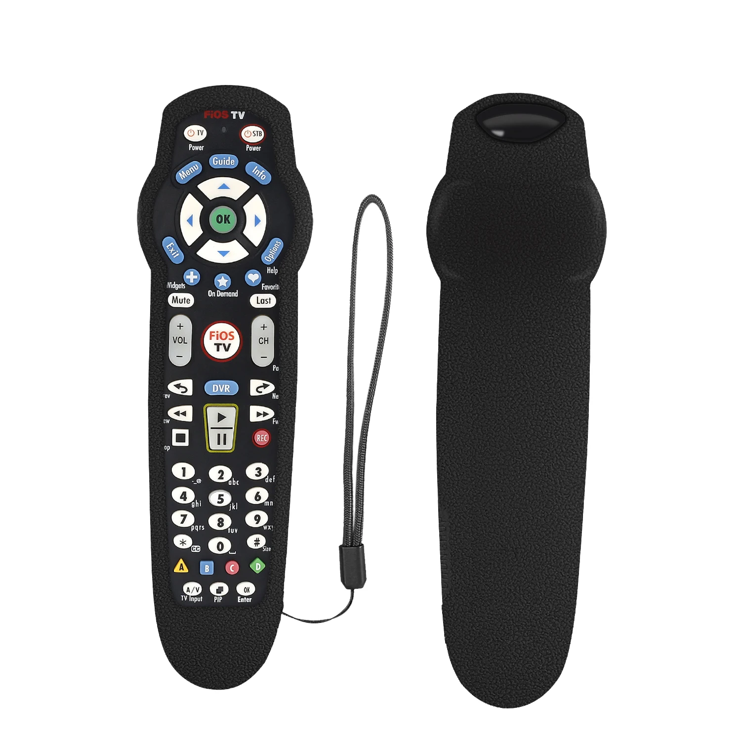 غطاء حماية لجهاز التحكم عن بعد لتلفزيون Verizon mpo 2-Device-in-1 RC2655007/01 غطاء من السيليكون مقاوم للصدمات وغير قابل للانزلاق مع حبل