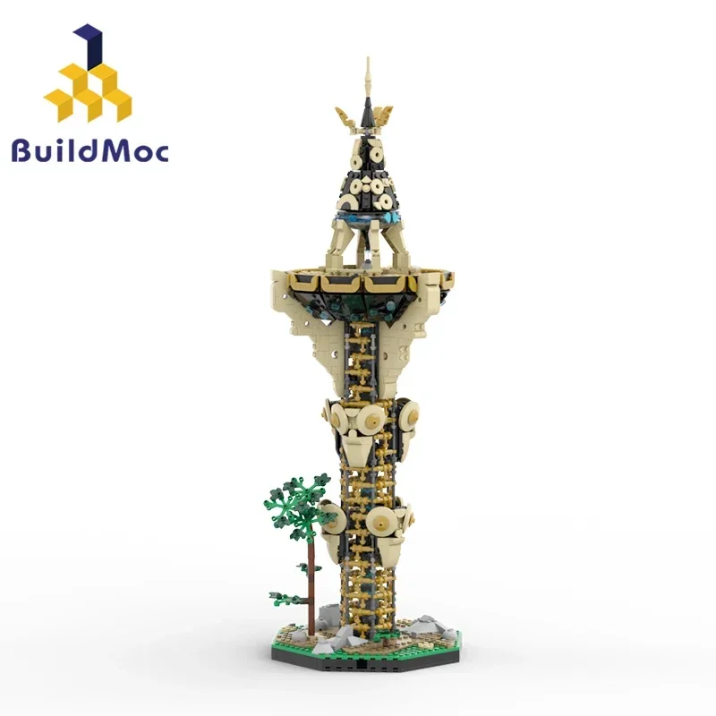 

BuildMoc Breath of the Wild Sheikah Tower Building Blocks Set Kingdom of Hyrule Hinox Monster Bricks Toys Children Birthday Gift