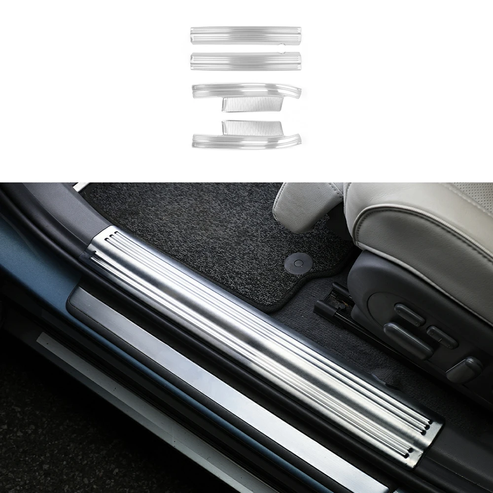 Car Tuning Door Sill Protective Pad Cover Guards Front Rear Door Welcome Pedal Threshold Strip For Hyundai IONIQ 5/IONIQ 5N