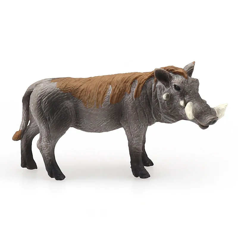 Simulation Animnal Warthogs Cognitive Model Plastic Handicraft Teaching Tool Decoration Toy gift A0077