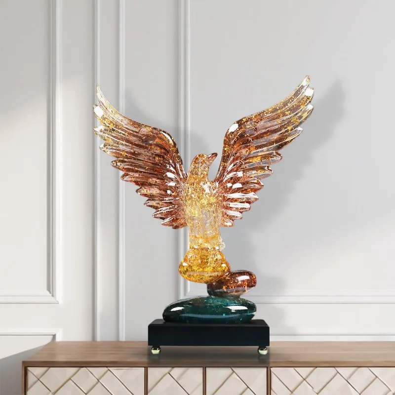 

Statuette The Stone Runs A Roc Spreads Its Wings Decorations,living Room TV Cabinet,Office Desktop Figurine Eagle Decoration