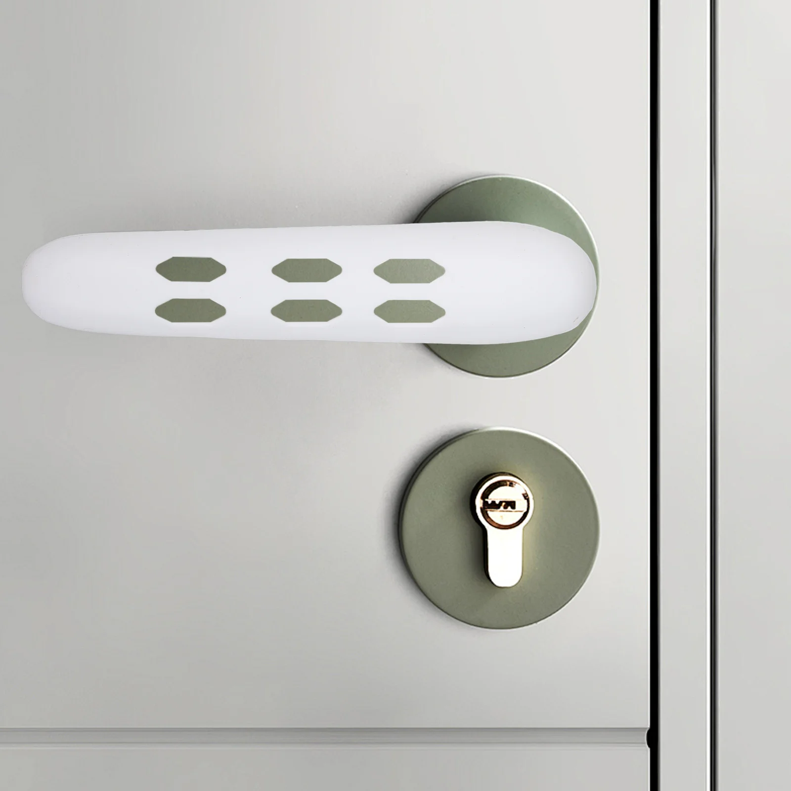 

Silicone Door Knob Sleeve White Elastic Protective Cover Safety Handle Gloves Non-Slip Anti-Collision Door Protector