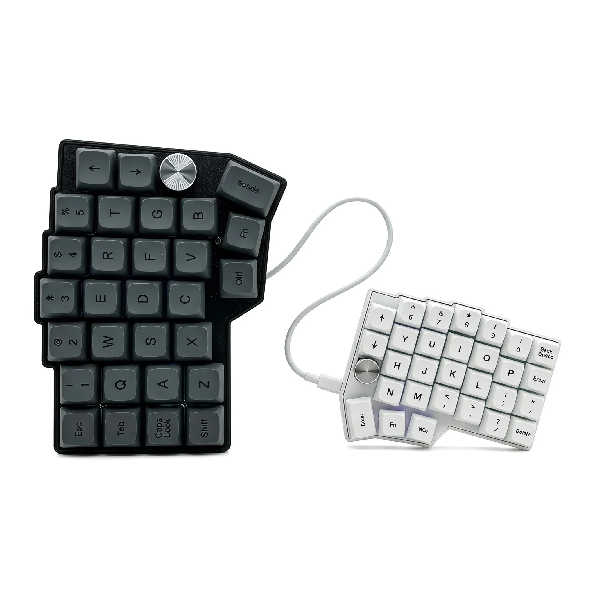 New Borne Split Keyboard Mechanical Keyboards Corne 4x6 2 Knobs Spiltkeyboard Support QMKRGB VIAL Custom Hot Swap