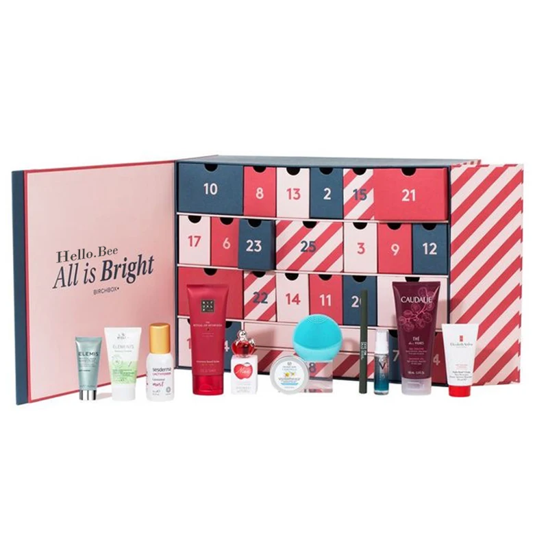 custom.Cardboard 12 Days Desk Advent Calendar Box Custom Desk Countdown Block Calendar Stand Perpetual Calendar Cubes