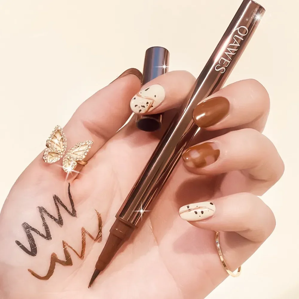 Ultra-fine Liquid Eyeliner Eye Make Up Waterproof Not Easy To Smudge Quick-dry Silky Eye Liner Lying Silkworm Pen Cosmetics Tool