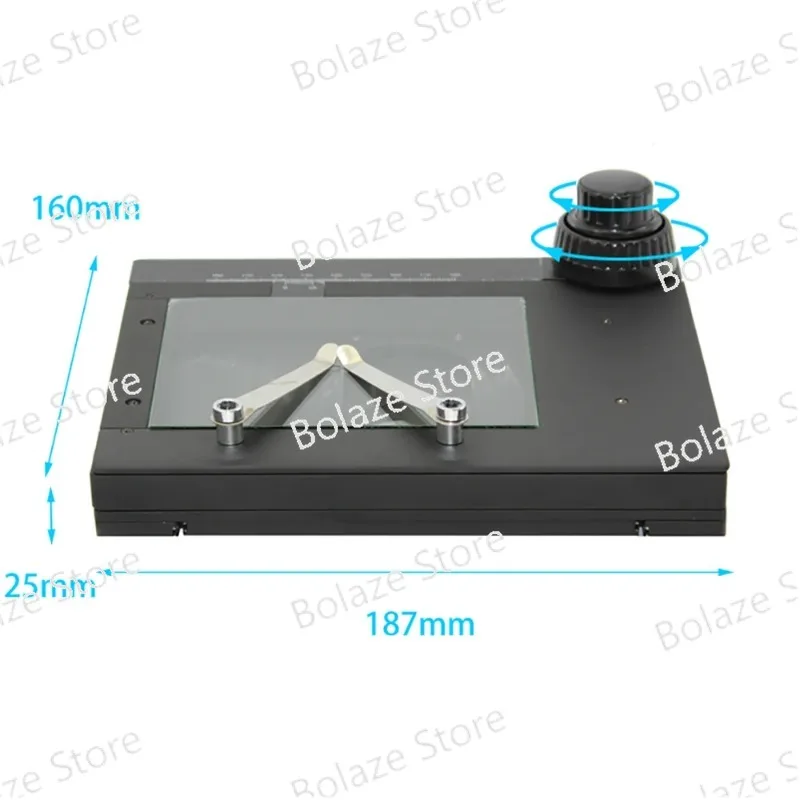 Microscope Mobile Platform X Y Axis Rotating Bracket Micrometer Sliding Stage Objective Table Work Stand for Stereo Microscope