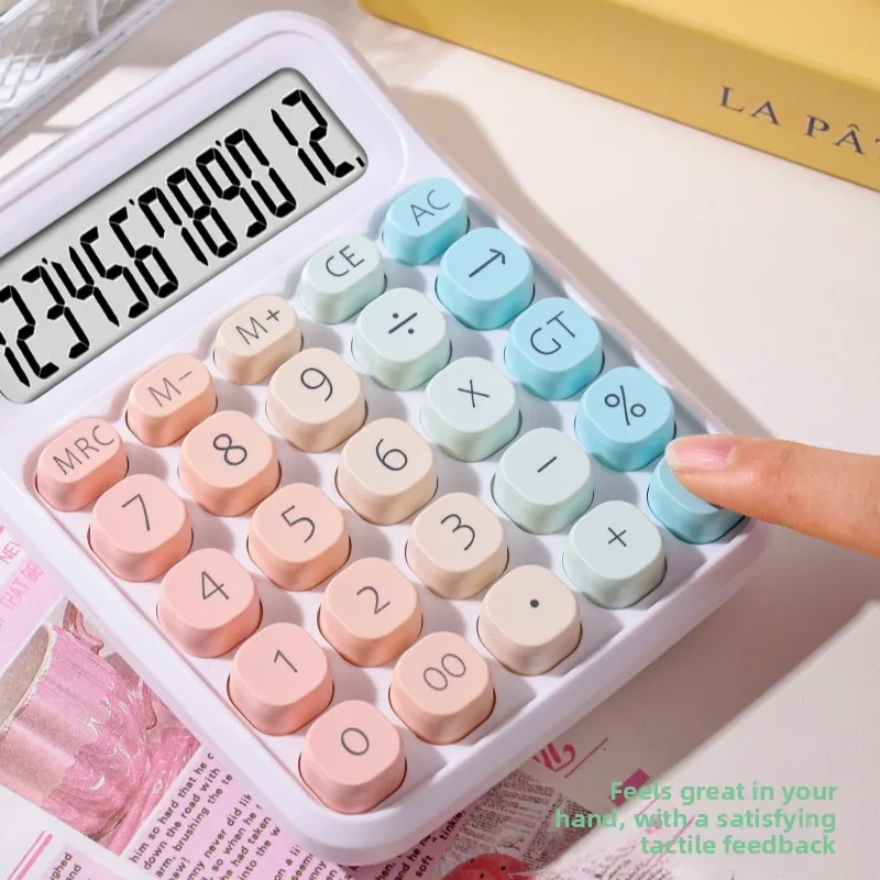 Calcolatrice per gelato, cubo di zucchero sfumato di bell'aspetto, graziosa calcolatrice speciale per contabilità da ufficio per studenti
