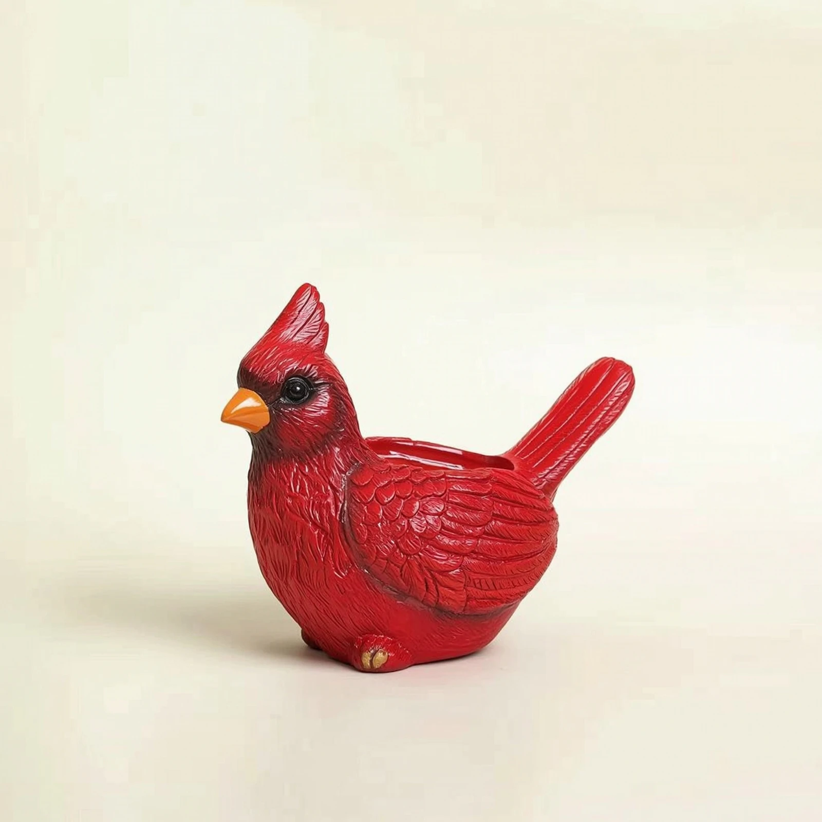 Cardinal Planter Decorative Bird Planter Plant Pot Tabletop Flowerpot Glossy for Succulent Enthusiasts, Windowsill, Shelf